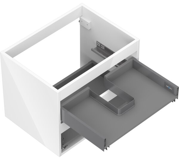 Mexen Box-A, dulap suspendat 60 cm, 2 sertare, alb lucios, 91AX0-0600-470-2-00