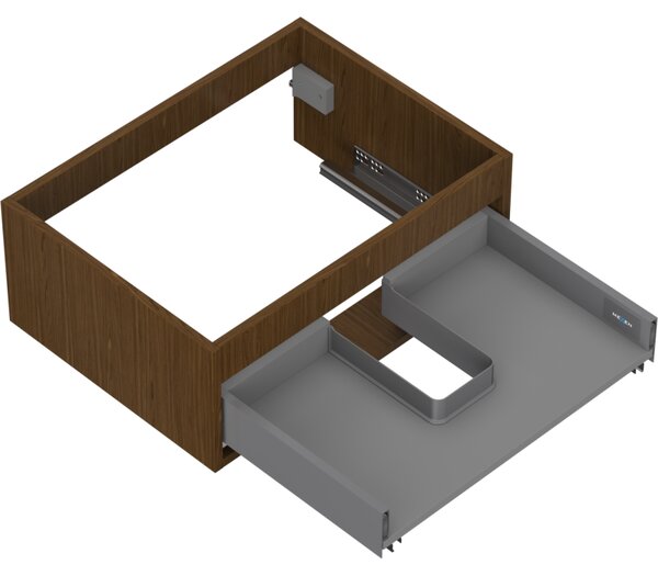Mexen Box-A, dulap suspendat 60 cm, 1 sertar, nuc, 91AX0-0600-235-1-86