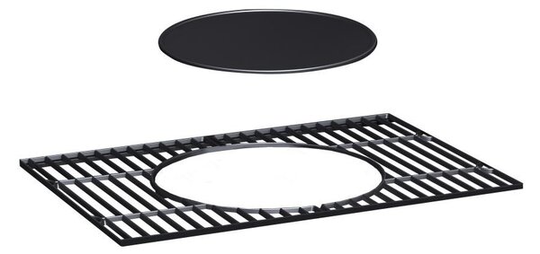 Grătar multifuncțional BBQ Avenberg GENIUS+grătar din fontă+plită+piatră pentru pizza