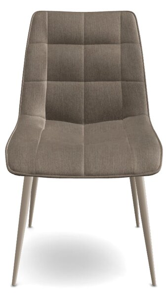 Scaun CHIC, cappuccino - Bluvel 38, stofa catifelata/metal, 50x58x88 c