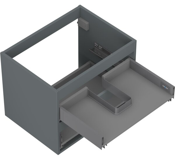 Mexen Box-A, dulap suspendat 60 cm, 2 sertare, grafit mat, 91AX0-0600-470-2-66