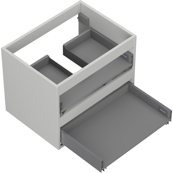 Mexen Box-A, dulap suspendat 60 cm, 2 sertare, gri mat, 91AX0-0600-470-2-62