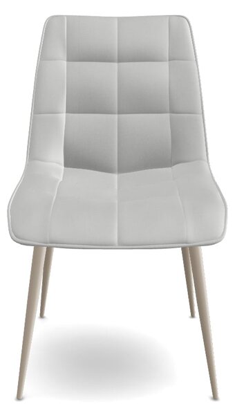 Scaun CHIC, bej deschis - Brego 22, stofa clasica/metal, 50x58x88 cm