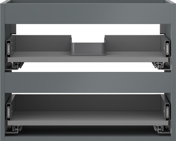 Mexen Box-A, dulap suspendat 60 cm, 2 sertare, grafit mat, 91AX0-0600-470-2-66