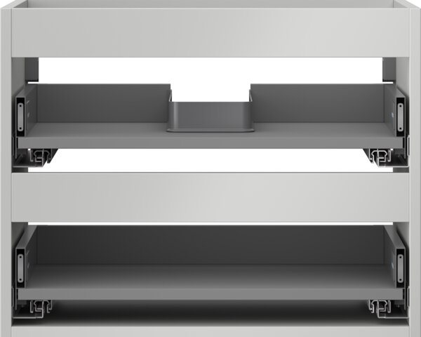 Mexen Box-A, dulap suspendat 60 cm, 2 sertare, gri mat, 91AX0-0600-470-2-62