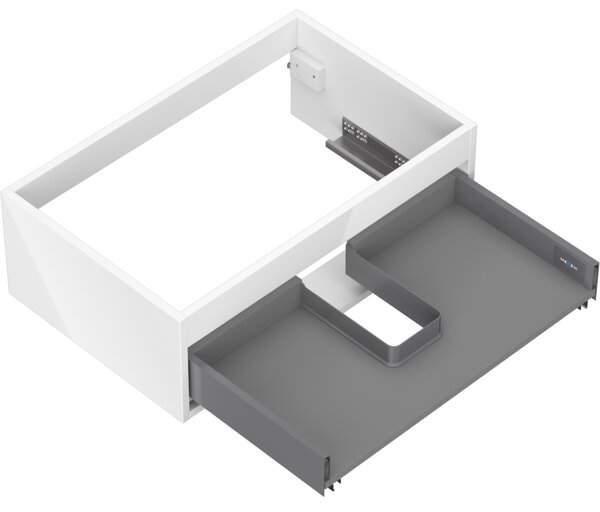 Mexen Box-A, dulap suspendat 70 cm, 1 sertar, alb lucios, 91AX0-0700-235-1-00