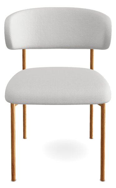 Scaun ELTON D, bej deschis - Brego 22/stejar, stofa clasica/metal, 56x