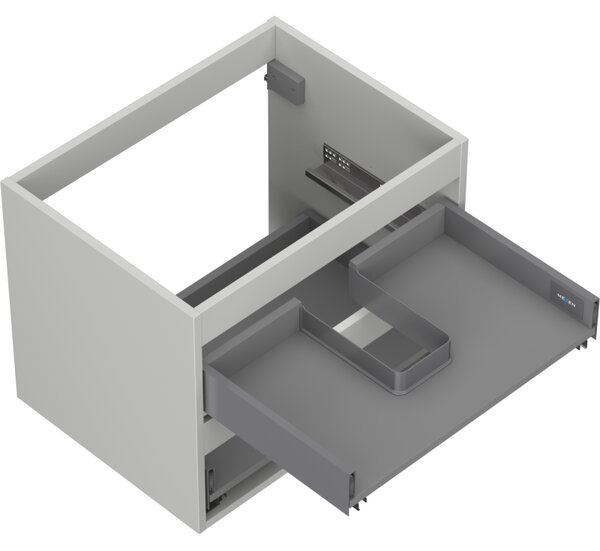 Mexen Box-A, dulap suspendat 60 cm, 2 sertare, gri mat, 91AX0-0600-470-2-62