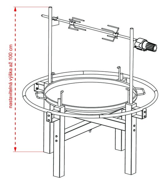 Vatră multifuncțională + grătar cu rotisor electric Avenberg KENTUCKY