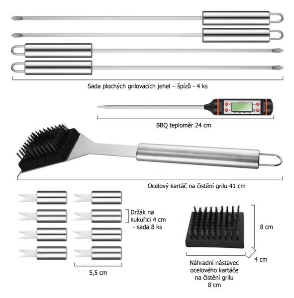 Set ustensile pentru grătar, 27 piese Avenberg ELEMENT