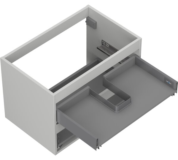 Mexen Box-A, dulap suspendat 70 cm, 2 sertare, gri mat, 91AX0-0700-470-2-62
