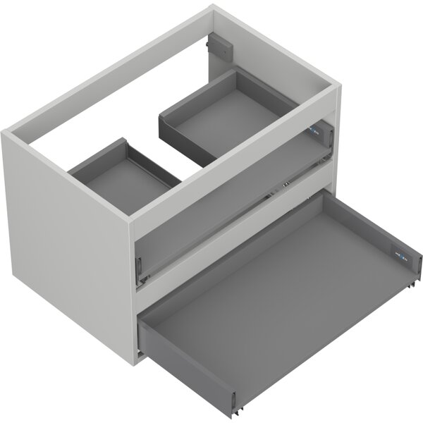 Mexen Box-A, dulap suspendat 70 cm, 2 sertare, gri mat, 91AX0-0700-470-2-62
