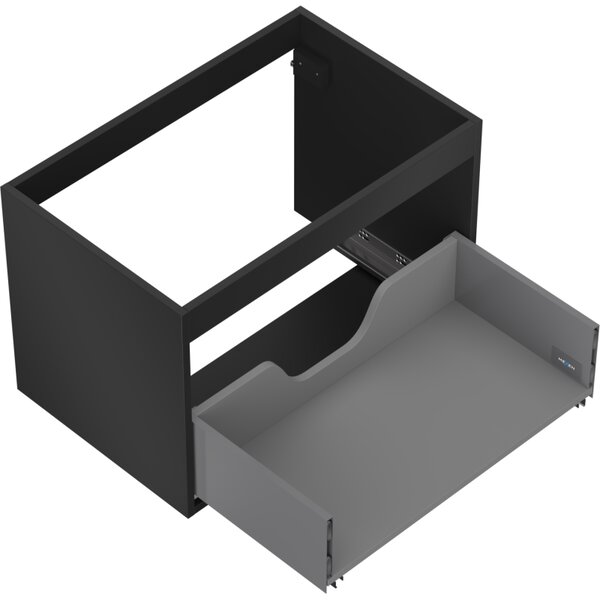 Mexen Box-A, dulap suspendat 70 cm, 1 sertar, negru mat, 91AX0-0700-470-1-71