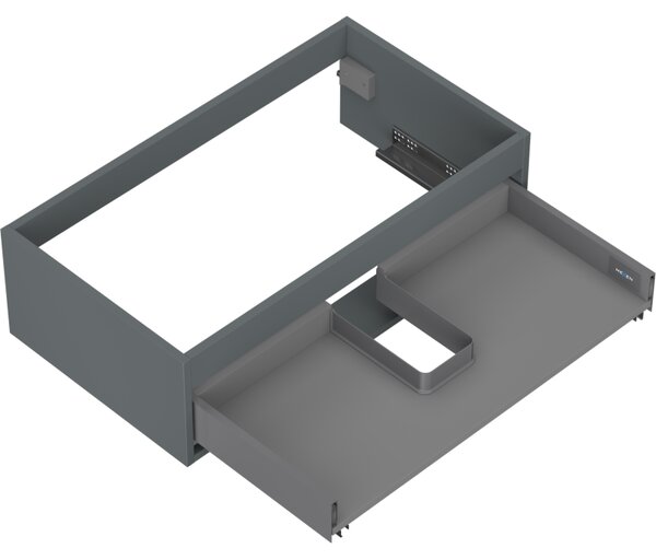 Mexen Box-A, dulap suspendat 80 cm, 1 sertar, grafit mat, 91AX0-0800-235-1-66