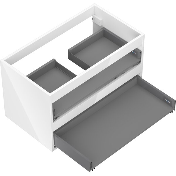 Mexen Box-A, dulap suspendat 80 cm, 2 sertare, alb lucios, 91AX0-0800-470-2-00