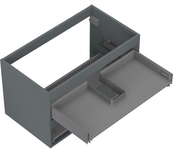 Mexen Box-A, dulap suspendat 80 cm, 2 sertare, grafit mat, 91AX0-0800-470-2-66