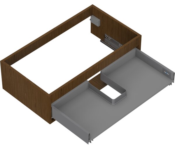 Mexen Box-A, dulap suspendat 80 cm, 1 sertar, nuc, 91AX0-0800-235-1-86
