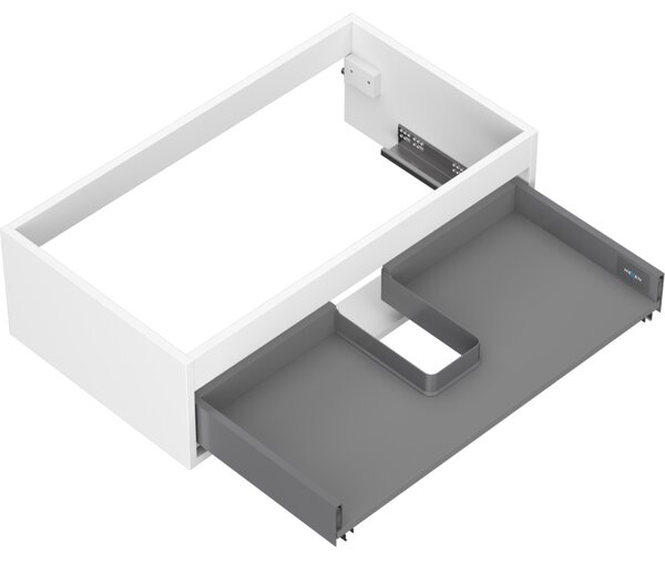 Mexen Box-A, dulap suspendat 80 cm, 1 sertar, alb mat, 91AX0-0800-235-1-01