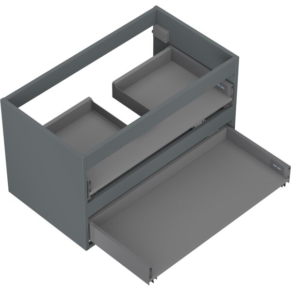 Mexen Box-A, dulap suspendat 80 cm, 2 sertare, grafit mat, 91AX0-0800-470-2-66