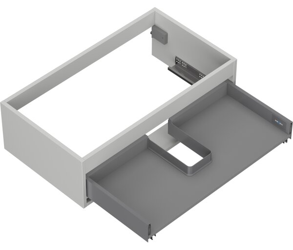 Mexen Box-A, dulap suspendat 80 cm, 1 sertar, gri mat, 91AX0-0800-235-1-62