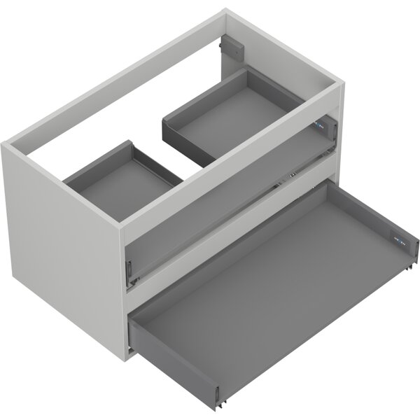 Mexen Box-A, dulap suspendat 80 cm, 2 sertare, gri mat, 91AX0-0800-470-2-62