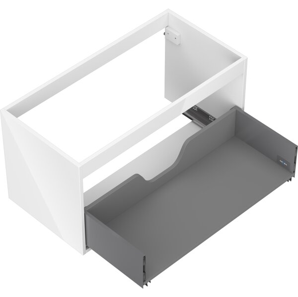 Mexen Box-A, dulap suspendat 90 cm, 1 sertar, alb lucios, 91AX0-0900-470-1-00