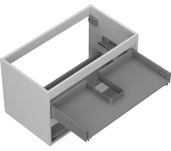 Mexen Box-A, dulap suspendat 80 cm, 2 sertare, gri mat, 91AX0-0800-470-2-62