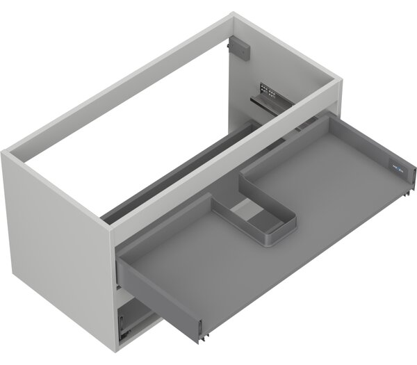 Mexen Box-A, dulap suspendat 90 cm, 2 sertare, gri mat, 91AX0-0900-470-2-62