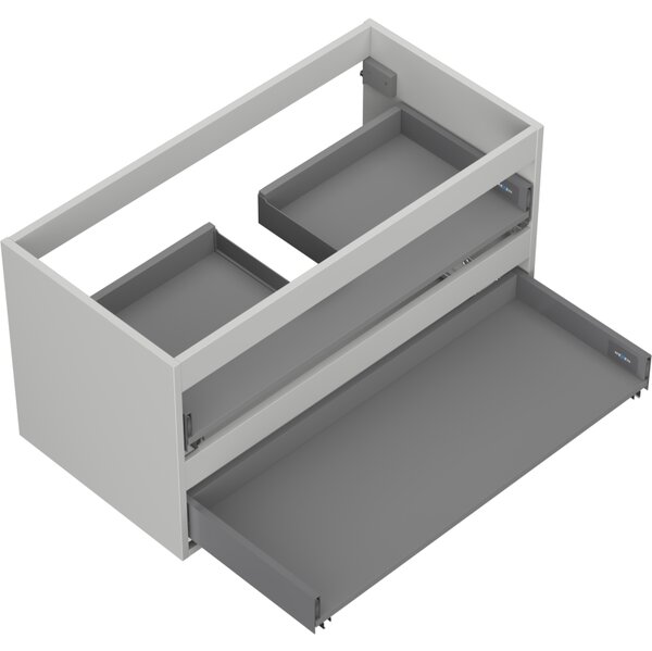 Mexen Box-A, dulap suspendat 90 cm, 2 sertare, gri mat, 91AX0-0900-470-2-62
