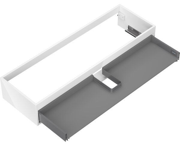 Mexen Box-A, dulap suspendat, 140 cm, 1 sertar, alb lucios, 91AX0-1400-235-1-00
