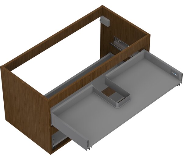 Mexen Box-A, dulap suspendat 90 cm, 2 sertare, nuc, 91AX0-0900-470-2-86