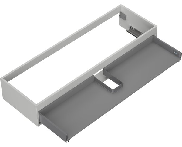 Mexen Box-A, dulap suspendat, 140 cm, 1 sertar, gri mat, 91AX0-1400-235-1-62