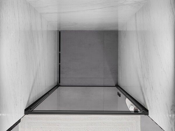 Mexen Exo, usa cu 1 canat pentru deschidere 60x200 cm, sticla transparenta 6mm, profil negru, 817-060-000-70-00
