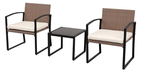 Set mobilier de grădină 3 piese Avenberg BELFORD maro/bej