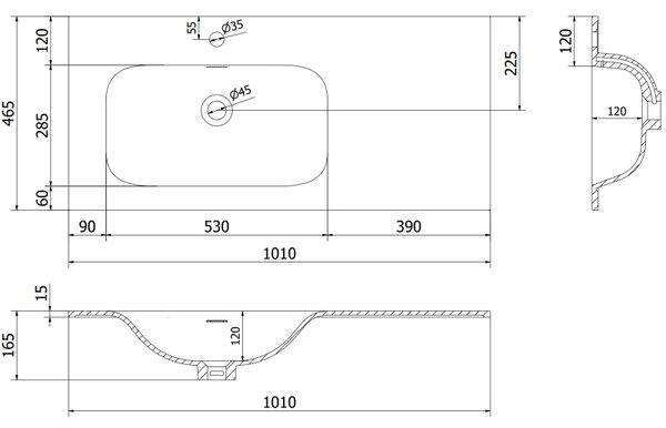 Mexen Orio, Dulap baie 100 cm cu lavoar Vela stânga, 2S, 1D, alb lucios, 91A13-10047-3-BBFFF00-W23L00