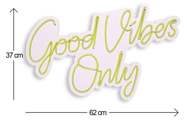 Lampa Neon Good Vibes Only 2, 37x62 cm