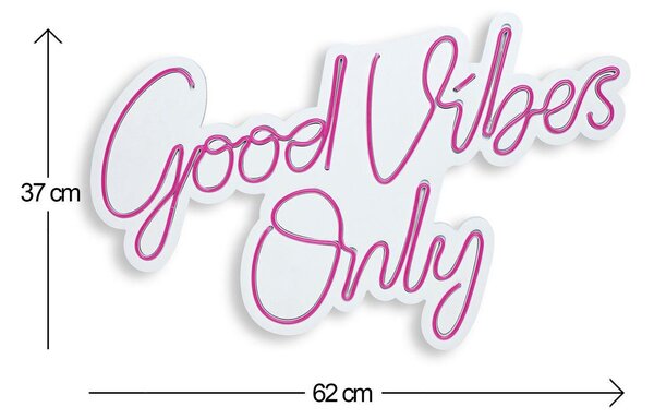 Lampa Neon Good Vibes Only 2, 37x62 cm