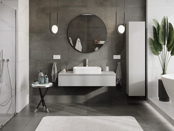 Mexen Orio, mobilier de baie 120 cm cu blat, 1 sertar, gri mat, 91A10-12023-1-BFC62