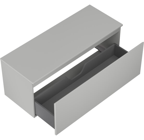 Mexen Orio, mobilier de baie 120 cm cu blat, 1 sertar, gri mat, 91A10-12047-1-BFC62