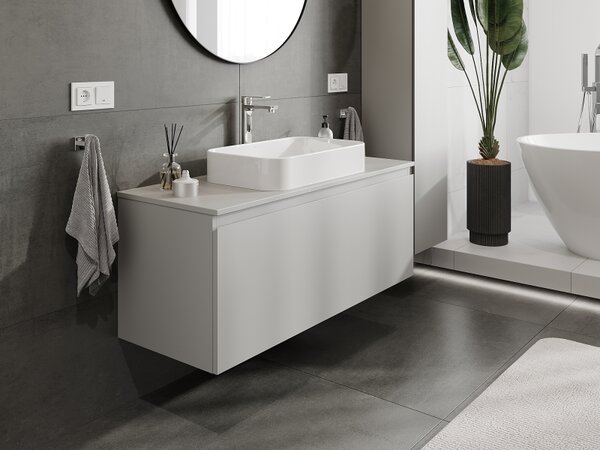 Mexen Orio, mobilier baie 120 cm, 1 sertar, gri mat, 91A10-12047-1-BF62