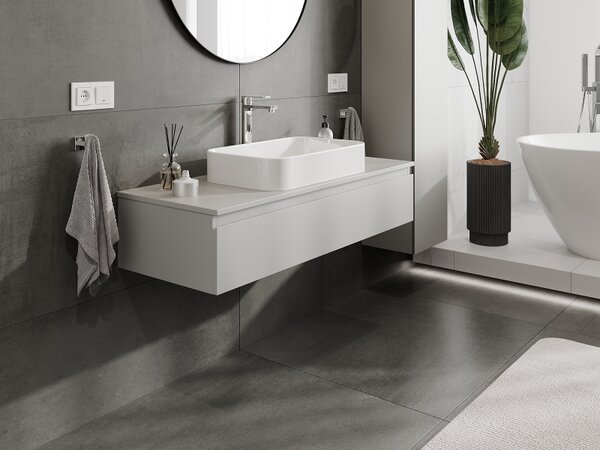 Mexen Orio, mobilier baie 120 cm, 1 sertar, gri mat, 91A10-12023-1-BF62