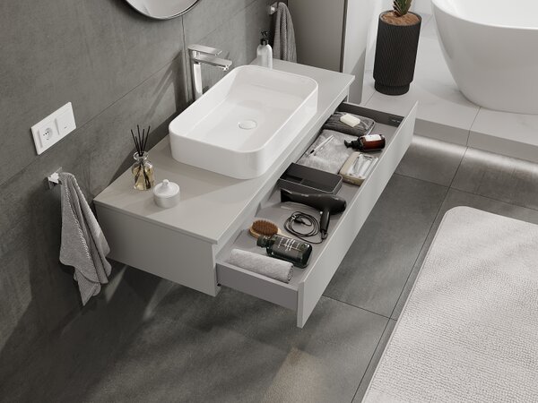 Mexen Orio, mobilier baie 120 cm, 1 sertar, gri mat, 91A10-12023-1-BF62