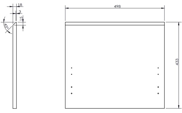 Mexen Rivel, mobilier baie 50 cm, 1 sertar, canelat, stejar, 91A20-05047-1-BF81