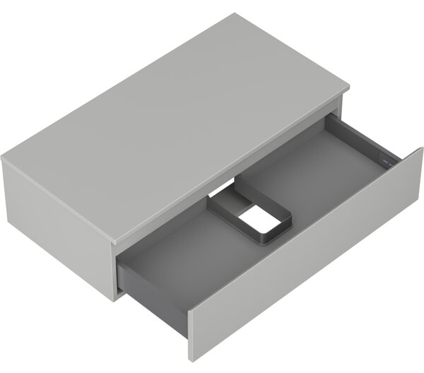 Mexen Orio, mobilier de baie 90 cm cu blat, 1 sertar, gri mat, 91A10-09023-1-BFC62