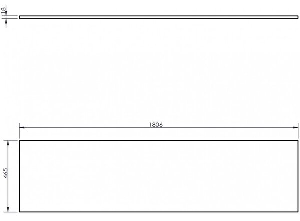 Blat de lucru Mexen Uni, 180 cm, alb lucios, 91AXX-1804-464-18-00