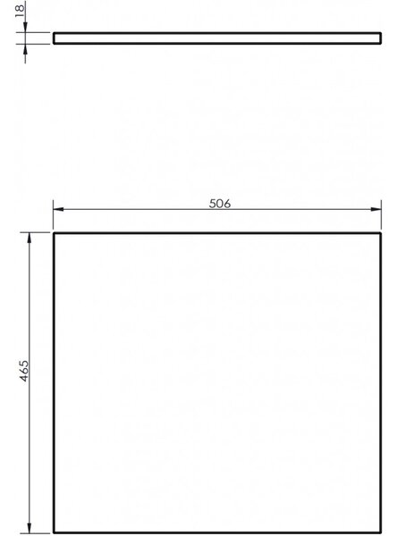 Blat de corp Mexen Uni, 50x46 cm, stejar, 91AXX-0504-464-18-81