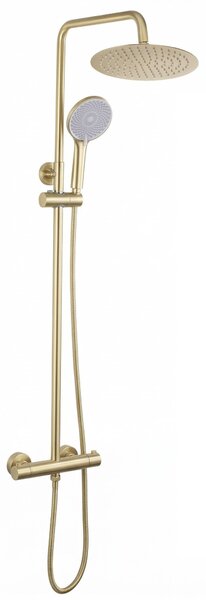 Set de duș fără pipă cu termostat Rea Lungo Gold Brush