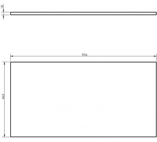 Blat de lucru Mexen Uni, 90 cm, nuc, 91AXX-0904-464-18-86