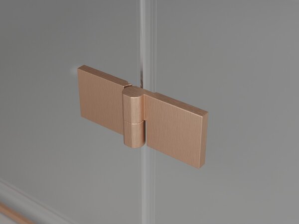 Mexen Mist HT, cabină de duș cu ușă batantă dreapta 80 x 80 cm, sticlă transparentă, cupru mat, 8A5T-080-080-65-00-P