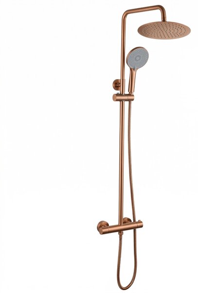 Set de duș fără pipă cu termostat Rea Lungo Copper Brush